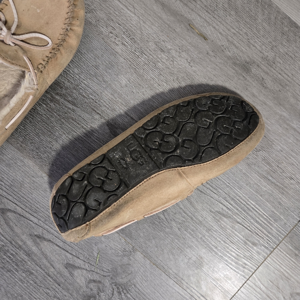 UGG Tan Suede Moccasin Slippers - Picture 6 of 8